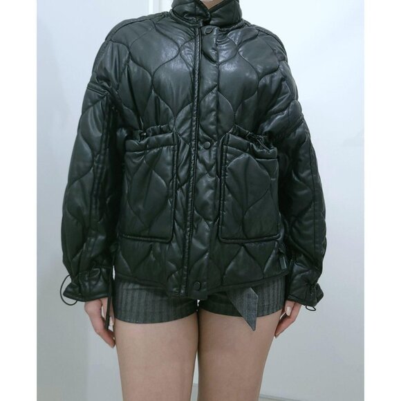 Zara Jackets & Blazers - Zara Frill Padded String Leather Puffer Vintage Y2K Harajuku Jacket